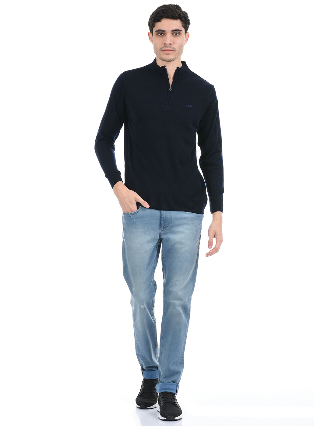 Cloak & Decker by Monte Carlo Men Dark Blue Pullover